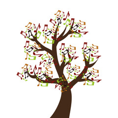 tree with musical notes