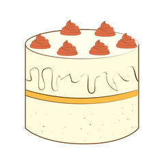 delicious cake sweet icon