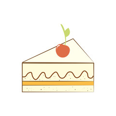 delicious cake sweet portion icon