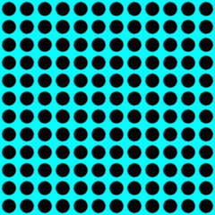 seamless pattern of black holes on azure background