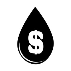 oil drop with money symbol