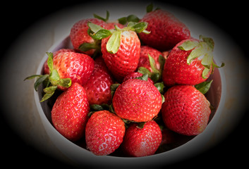 Erdbeeren im Mittelpunkt