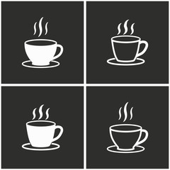 Coffee cup icon set.