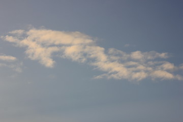 the clouds in the sky at sunset