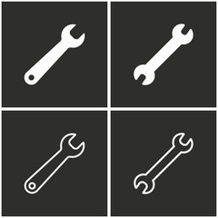 Wrench icon set.