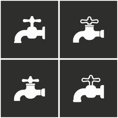 Faucet icon set.