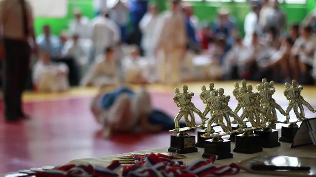 Children Martial arts. Judo competition (kids)