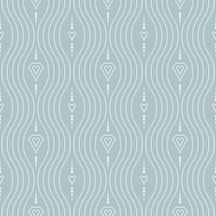 Seamless vector ornament. Modern light blue and white background. Geometric modern pattern