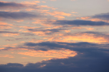 clouds in the sky at sunset