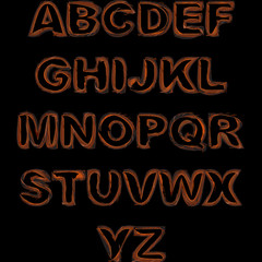 Font style rusty metal