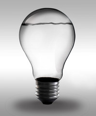 The bulb has water concept and concepts