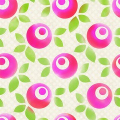seamless retro pattern with flowers