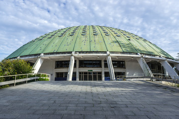 Rosa Mota Pavilion in Crystal Palace Gardens public park in Porto, Portugal