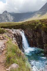 Fototapeta na wymiar Fairy Pools near Glenbrittle at the foot of the Black Cuillin Mountains on the Isle of Skye in the Highlands of Scotland
