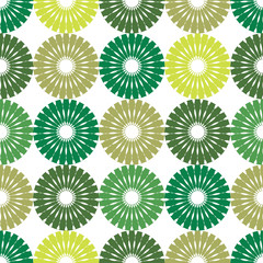 Seamless green vector geometric pattern.
