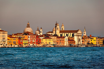 Venice Skyline and Santa Maria del Rosario Church, Venice, Italy