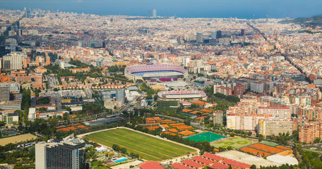 The Eixample district of Barcelona in Spain