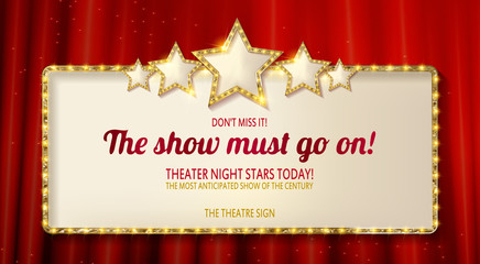 Retro frame with five stars