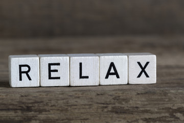 Relax, written in cubes