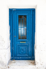 Fototapeta na wymiar Cycladic Blue Door