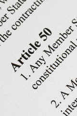 Obraz premium Article 50