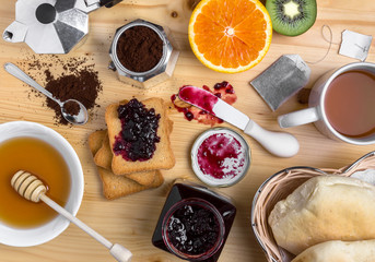 Typical italian breakfast