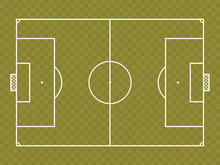 Top view of soccer field or football field