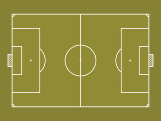 Top view of soccer field or football field