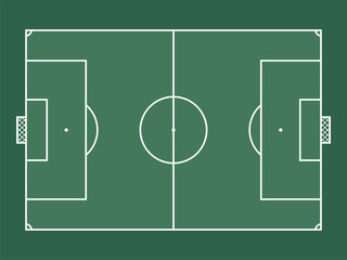 Top view of soccer field or football field