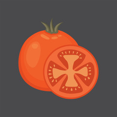 Fresh organic red tomato healthy ripe plant