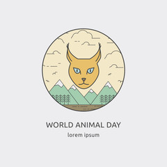 World animal day vector illustration.