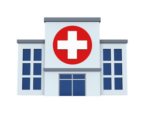 Obraz premium Hospital Building Isolated