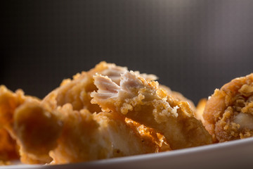 close up of chicken strips