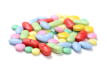 pills isolated on white background