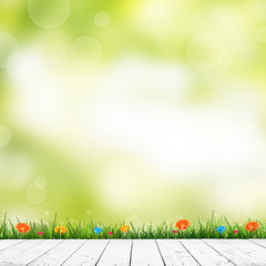 Fototapeta na wymiar abstract spring time background with flowers, nature summer floral wallpaper. 