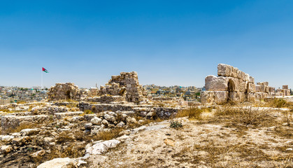 Fototapeta na wymiar Ruins of the Amman Citadel