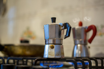 Two espresso coffee maker