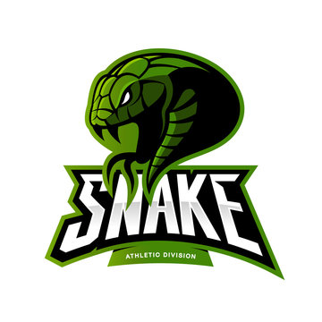 Furious green snake sport vector logo concept isolated on white background. Modern professional team badge design.
Premium quality wild animal t-shirt tee print illustration.