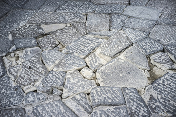 Traditional italian pavement.