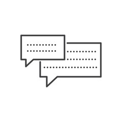 bubble talk Line Icon Style