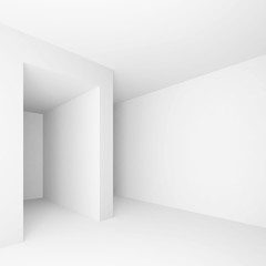 Fototapeta premium 3d Illustration of Modern Interior Design. Minimal Architecture Background