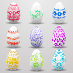 Easter eggs isolated on white background