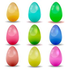 Easter eggs isolated on white background