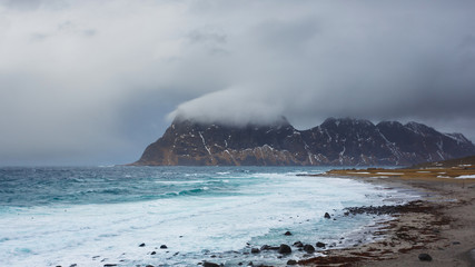 The famous beach of Lofoten