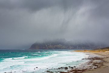 The famous beach of Lofoten