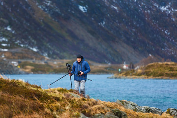 Travel photographer on Lofoten