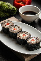  Rolls with an unusual filling (sushi with buckwheat)
