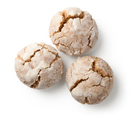 Cracked nut cookies on White