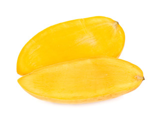 Ripe mango isolated on white background