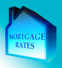 Mortgage Rates Indicating Home 3d Rendering